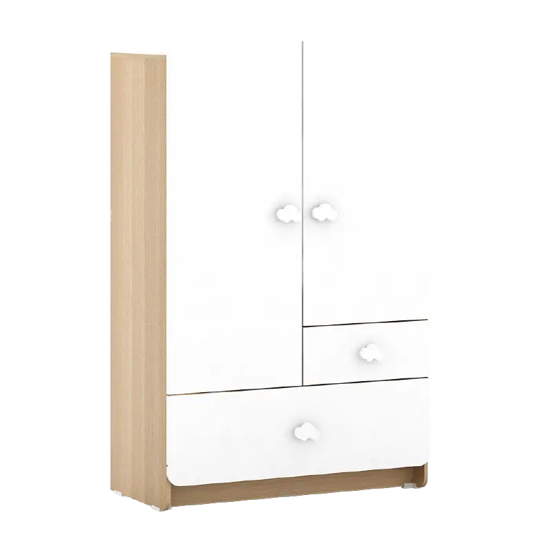 PIRA KIDS - WOODY BL80 CL LEMARI PAKAIAN ANAK 2 PINTU FULL RAK warna PRO OAK - WHITE SM - PIRA KIDS - foto 6