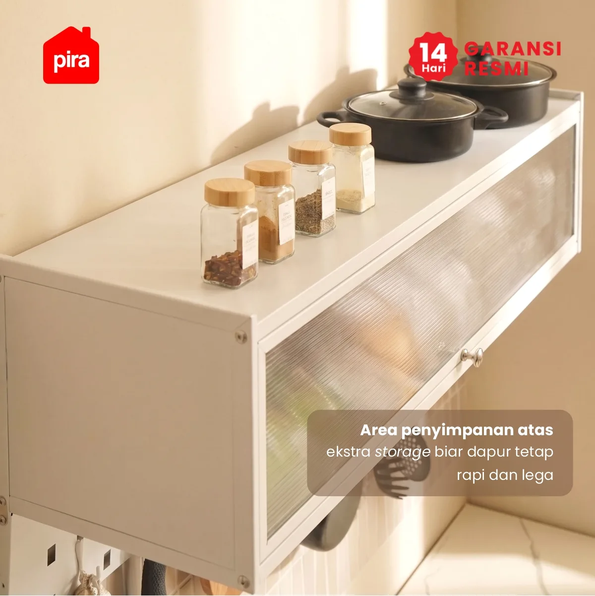 PIRA - DISH AVA MDR65 H RAK PIRING / RAK PIRING GANTUNG / RAK DAPUR / RAK WASTAFEL / RAK PENGERING PIRING warna WHITE - PIRA - foto 3