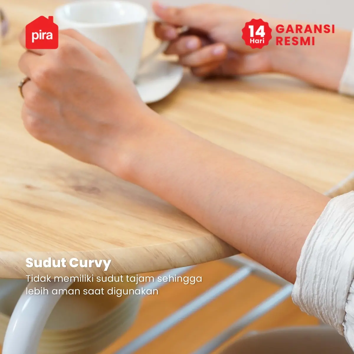 PIRA - SWAN DTS SET MEJA MAKAN DENGAN 2 SET KURSI warna PRO OAK - WHITE - PIRA METROPOLIS - foto 8