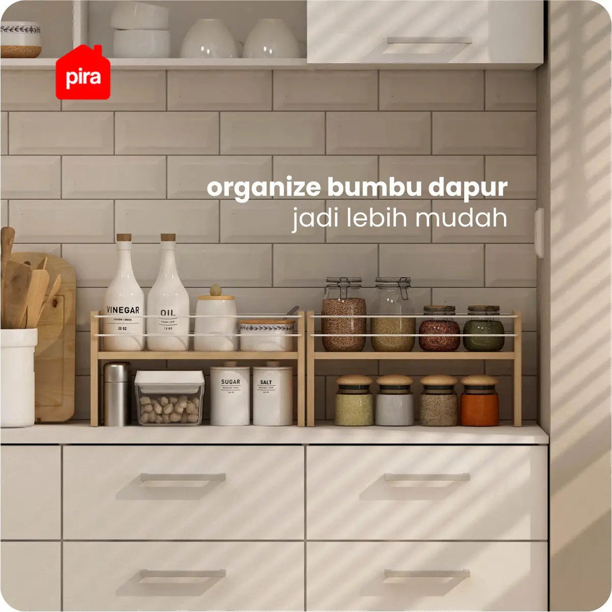 PIRA OX - SUGA RB RAK BUMBU / RAK SERBAGUNA warna PRO OAK - PIRA OX - foto 2