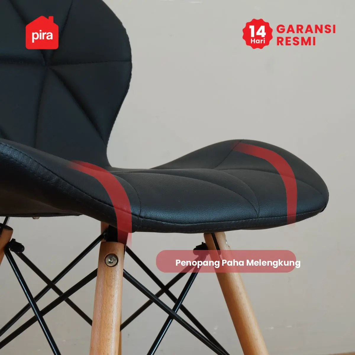 PIRA - GRETA A DC KURSI MAKAN / KURSI CAFE / KURSI MINIMALIS warna BLACK - PIRA - foto 3