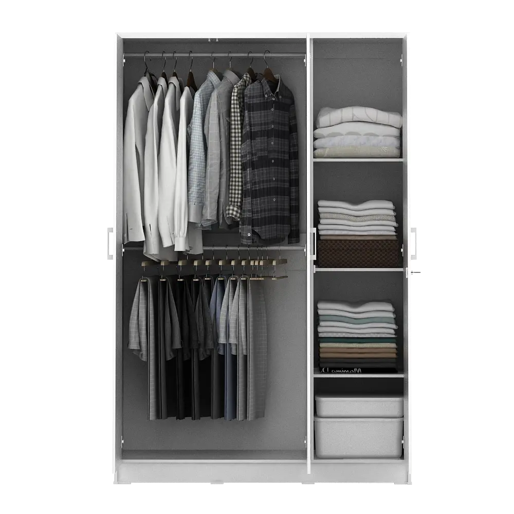 PIRA METROPOLIS -  ALBA BAZ 3P LEMARI PAKAIAN 3 PINTU warna WHITE - METROPOLIS - foto 7