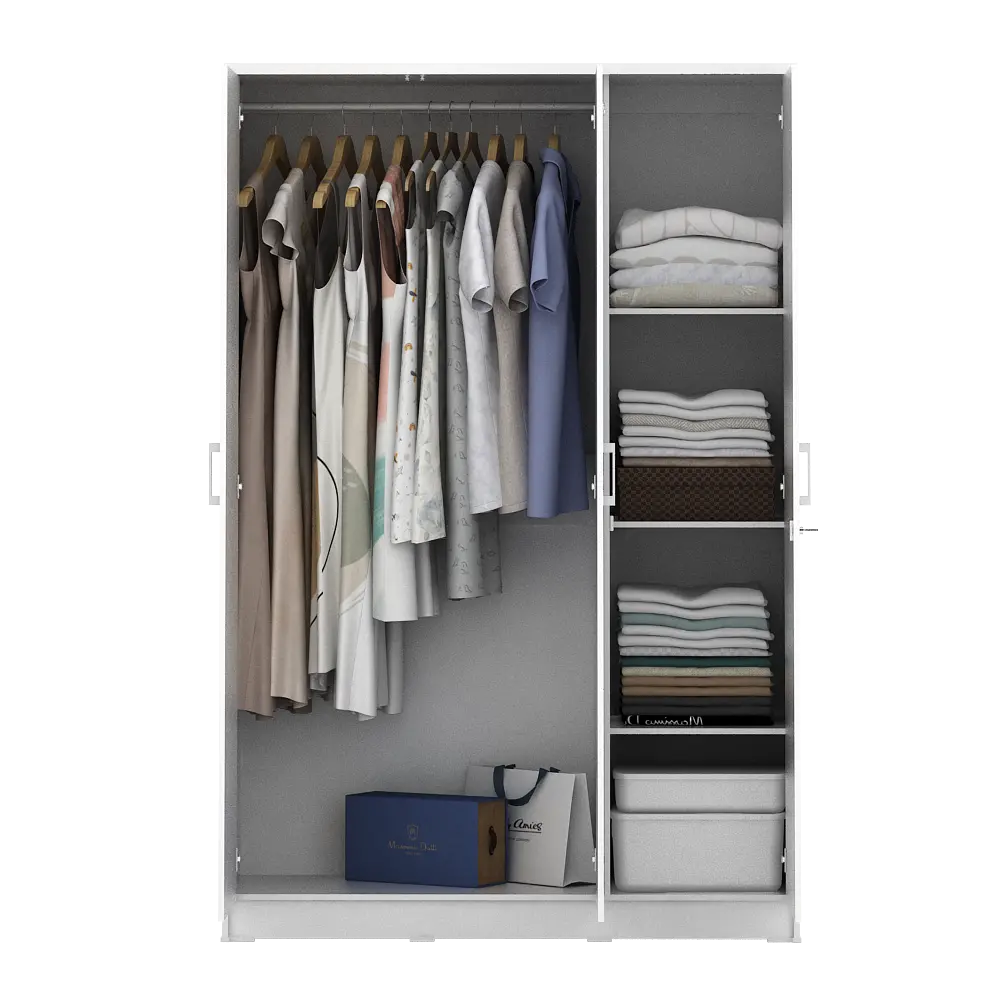 PIRA METROPOLIS -  ALBA BAZ 3P LEMARI PAKAIAN 3 PINTU warna WHITE - METROPOLIS - foto 8