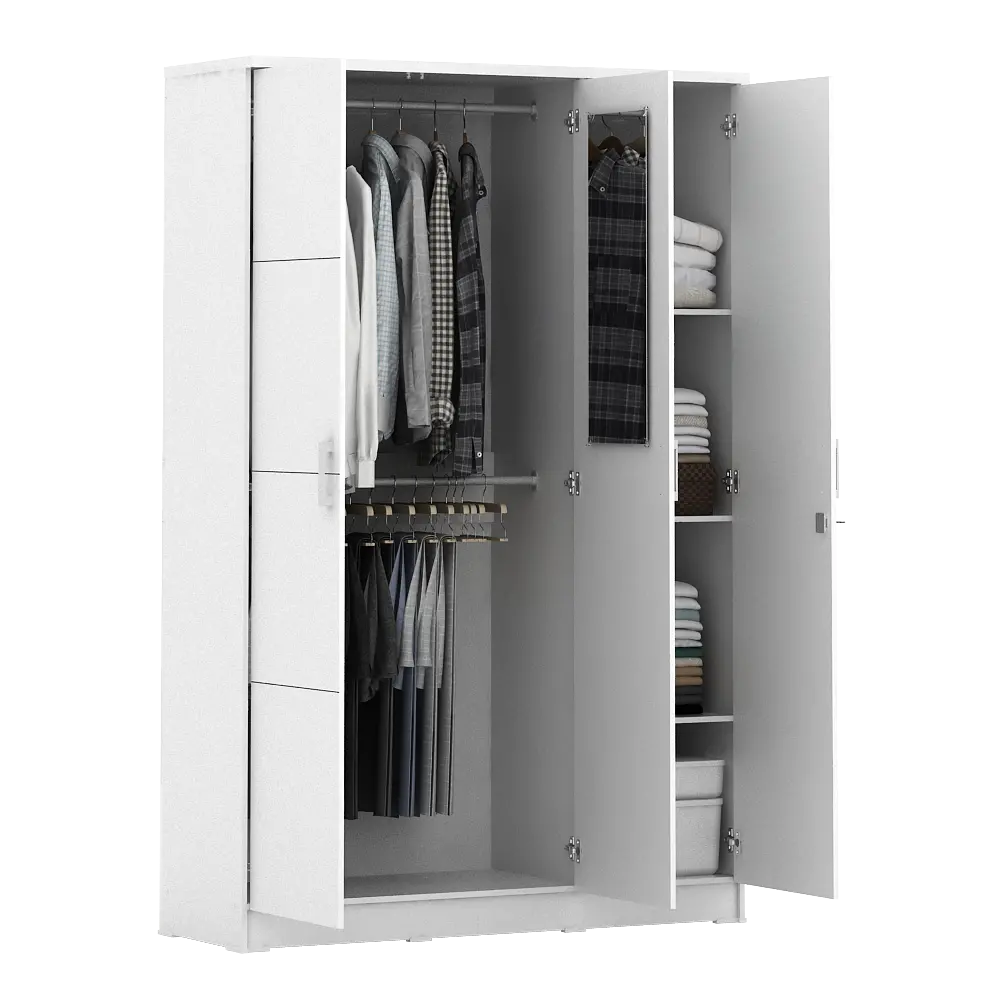 PIRA METROPOLIS -  ALBA BAZ 3P LEMARI PAKAIAN 3 PINTU warna WHITE - METROPOLIS - foto 9