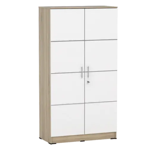 PIRA METROPOLIS - ALBA 2PS LEMARI PAKAIAN MEDIUM 2 PINTU FULL RAK warna SONOMA OAK - WHITE - METROPOLIS - foto 3