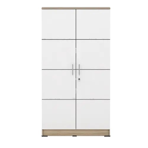 PIRA METROPOLIS - ALBA 2PS LEMARI PAKAIAN MEDIUM 2 PINTU FULL RAK warna SONOMA OAK - WHITE - METROPOLIS - foto 4