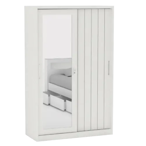 PIRA - SAXON 120N MWDSL LEMARI PAKAIAN BESI SLIDING / PINTU GESER warna WHITE - BAVARIAN - foto 4
