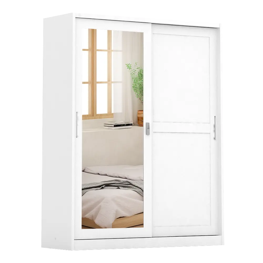 PIRA - SCHON 150A N MWDSL LEMARI PAKAIAN BESI SLIDING / PINTU GESER warna WHITE - PIRA - foto 2