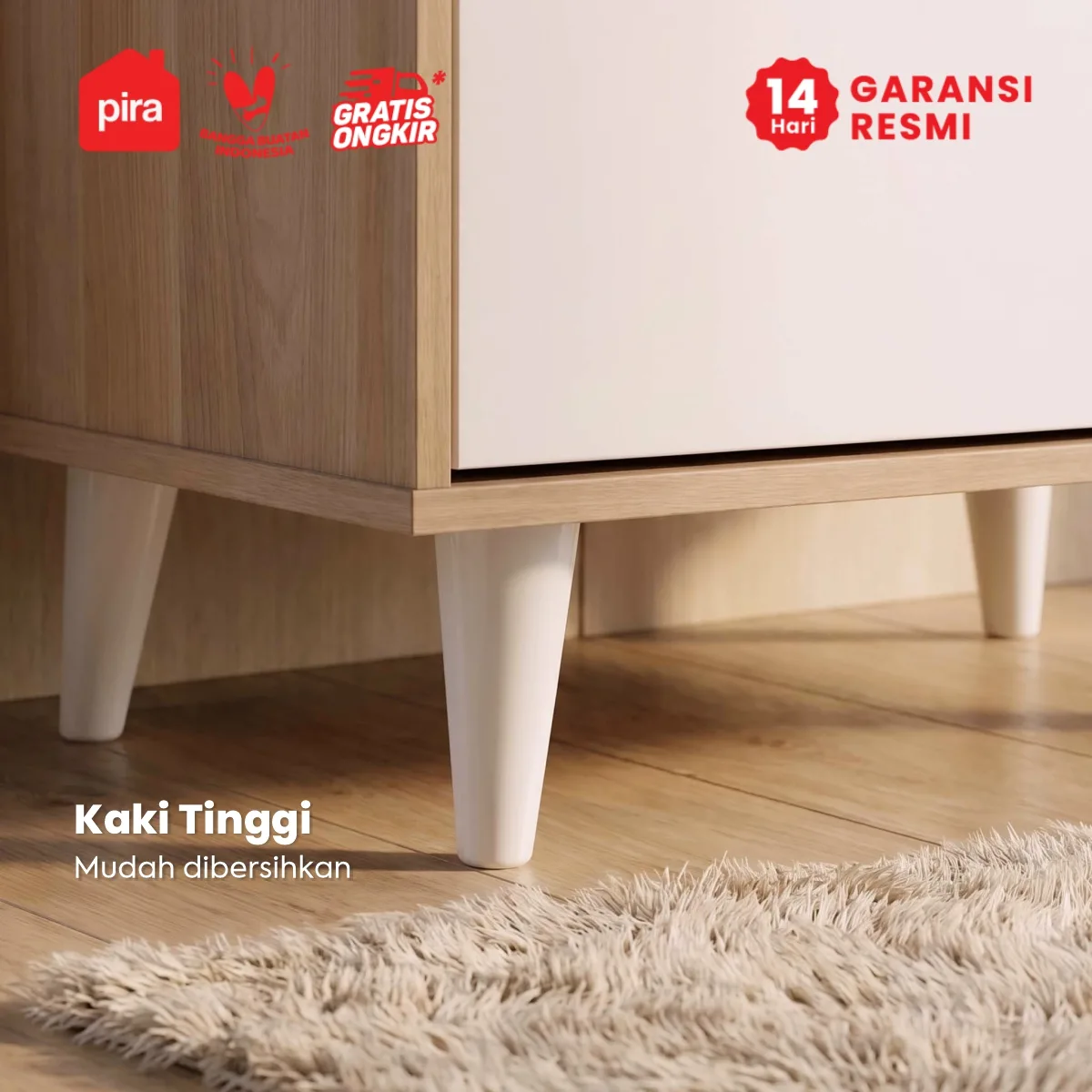 PIRA METROPOLIS - BELATRIX CH3+3 LEMARI LACI / LEMARI SUSUN / DRAWER / LEMARI PENYIMPANAN warna PRO OAK - WHITE - PIRA METROPOLIS OX - foto 10