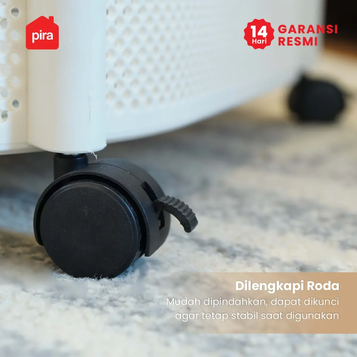 PIRA - ONI OVAL PET SERIES MEJA SAMPING / MEJA NAKAS / MEJA KOPI / MEJA SUDUT / MEJA KECIL DENGAN RODA warna WHITE - PIRA - foto 6