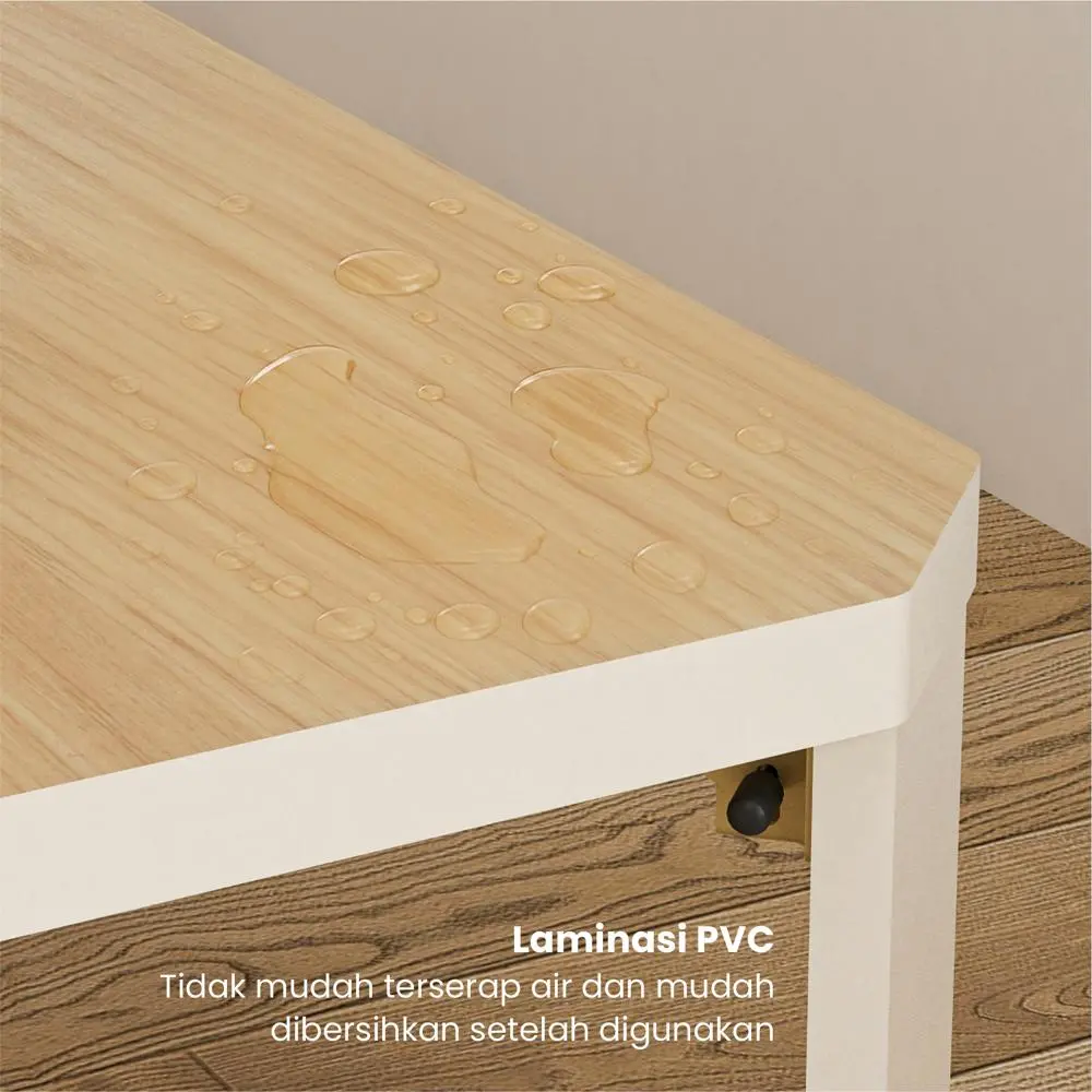 PIRA - TABE CT120 MEJA TAMU MEJA MAKAN LIPAT LESEHAN MEJA BELAJAR LIPAT LESEHAN warna LIGHT TAUPE - EURO OAK - PIRA - foto 5