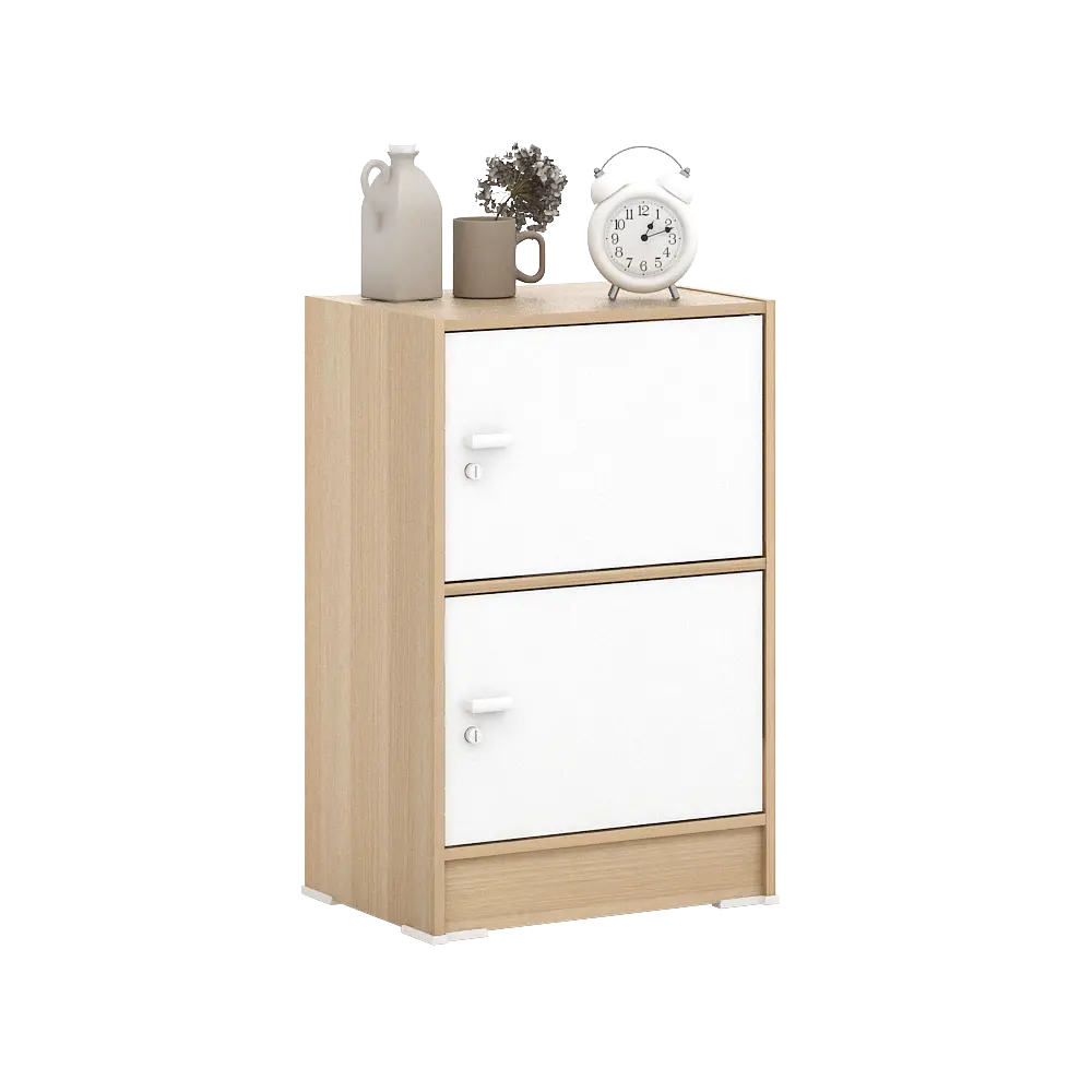 PIRA METROPOLIS OX -  ARUNA RSG2 RAK SERBAGUNA / RAK SUSUN 2 PINTU warna WHITE - PRO OAK - PIRA METROPOLIS OX - foto 5