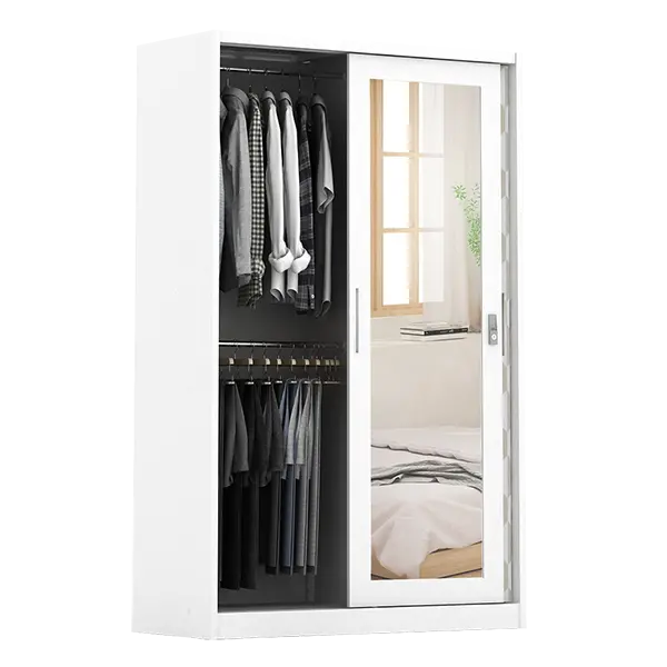PIRA METROPOLIS - HEXA 120 A MWDSL LEMARI PAKAIAN BESI SLIDING / PINTU GESER warna WHITE - KHAKI - PIRA - foto 5