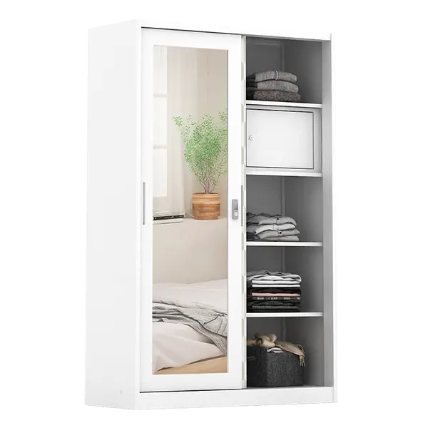 PIRA METROPOLIS - HEXA 120 A MWDSL LEMARI PAKAIAN BESI SLIDING / PINTU GESER warna WHITE - KHAKI - PIRA - foto 6