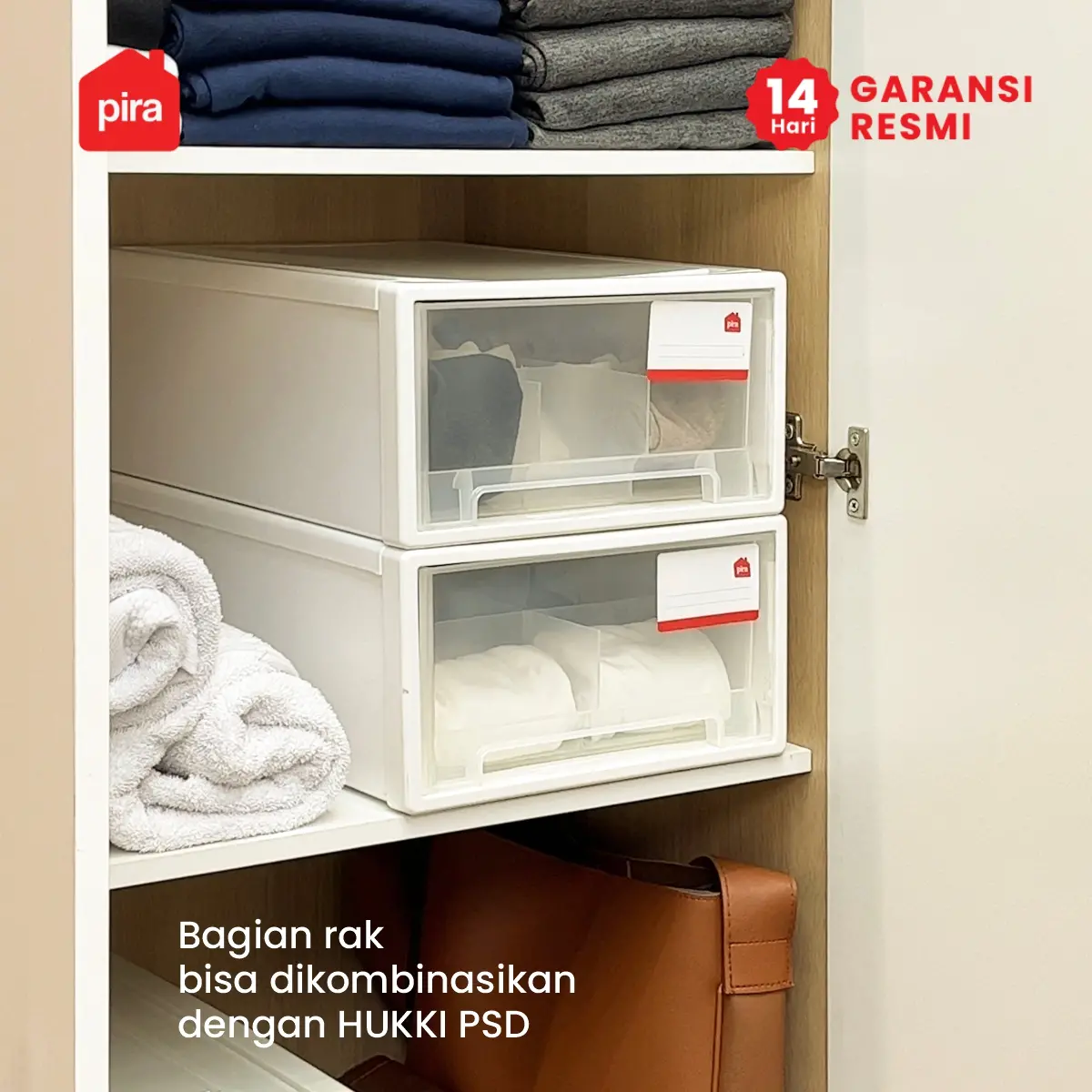 PIRA METROPOLIS OX - ARUNA BLS120 LEMARI PAKAIAN 3 PINTU FULL RAK warna PRO OAK - LIGHT TAUPE - PIRA METROPOLIS OX - foto 7