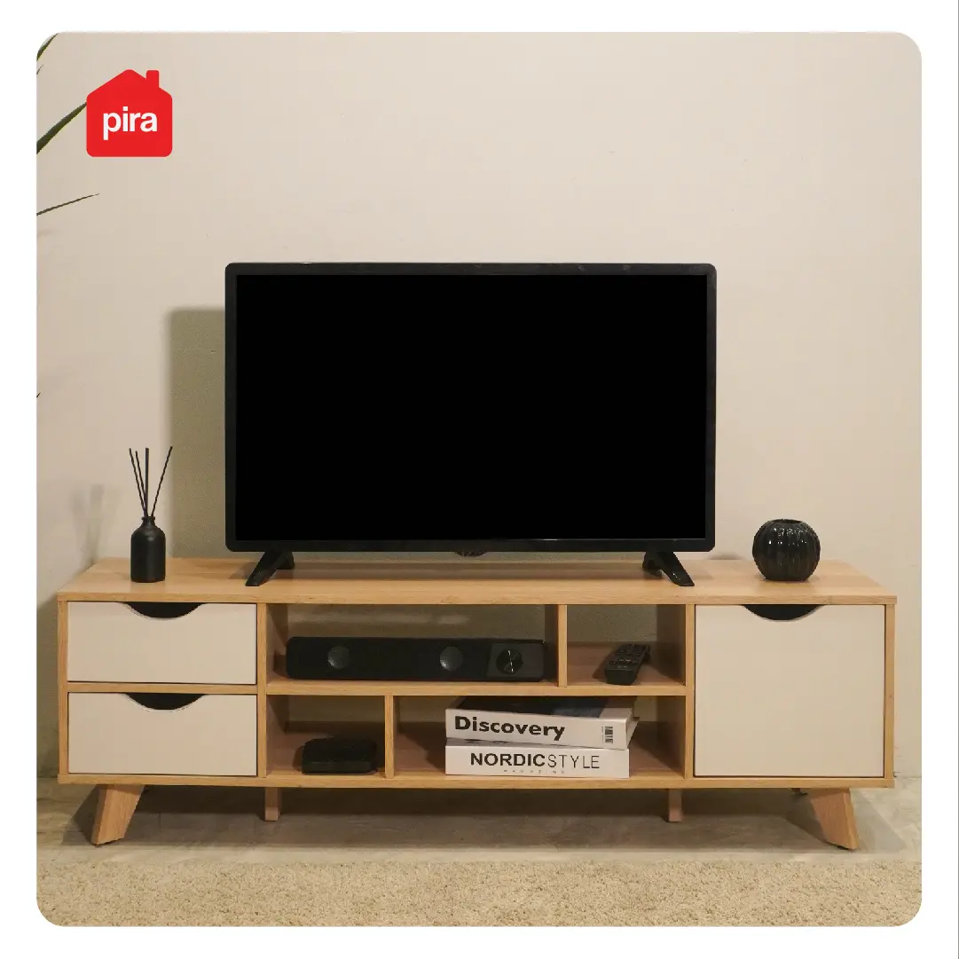 PIRA METROPOLIS OX - FUJI TV1200 MEJA TV / RAK TV / LEMARI TV warna PRO OAK - WHITE - PIRA METROPOLIS OX - foto 8