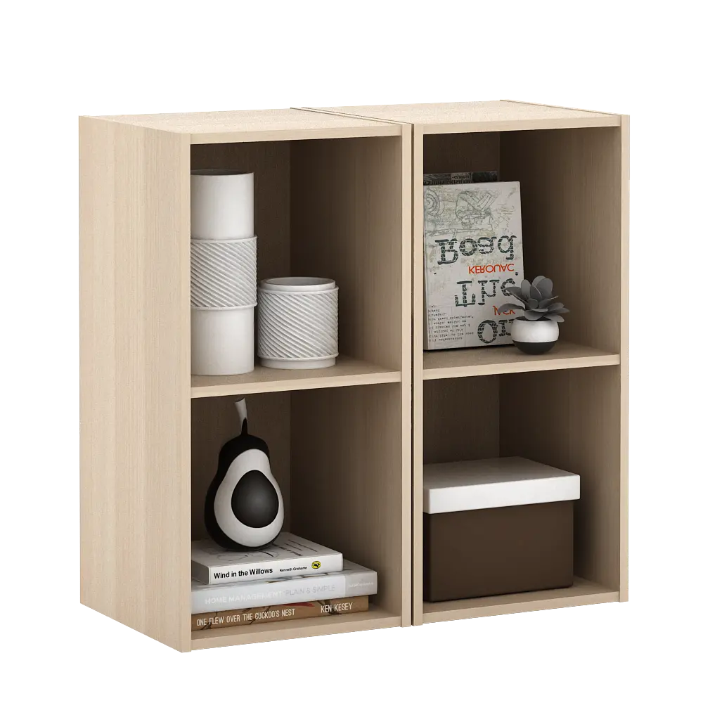 PIRA METROPOLIS -  HAKO SU 2X1 RAK 2 SUSUN / RAK SUSUN SERBAGUNA / RAK BUKU warna PRO OAK - PIRA METROPOLIS - foto 4