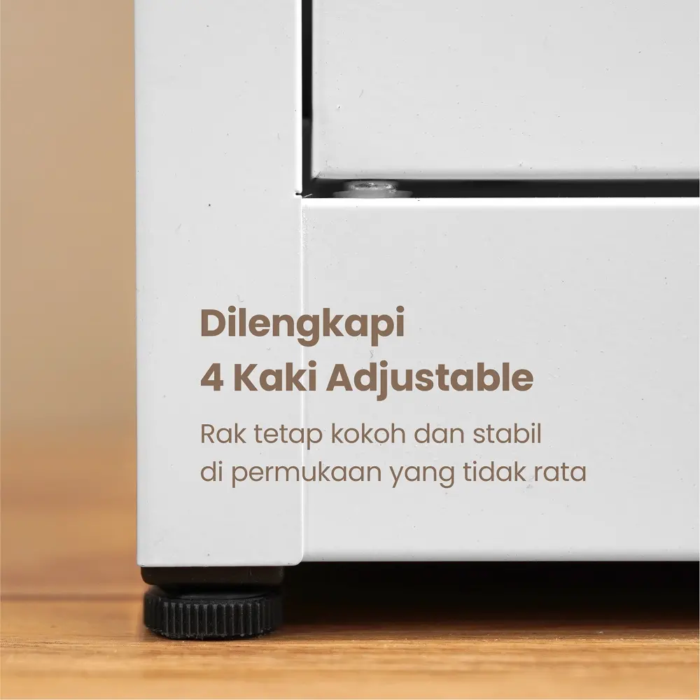 PIRA - BOLT MSR DR RAK SEPATU / LEMARI SEPATU BESI / RAK BESI SERBAGUNA warna WHITE - PIRA - foto 7