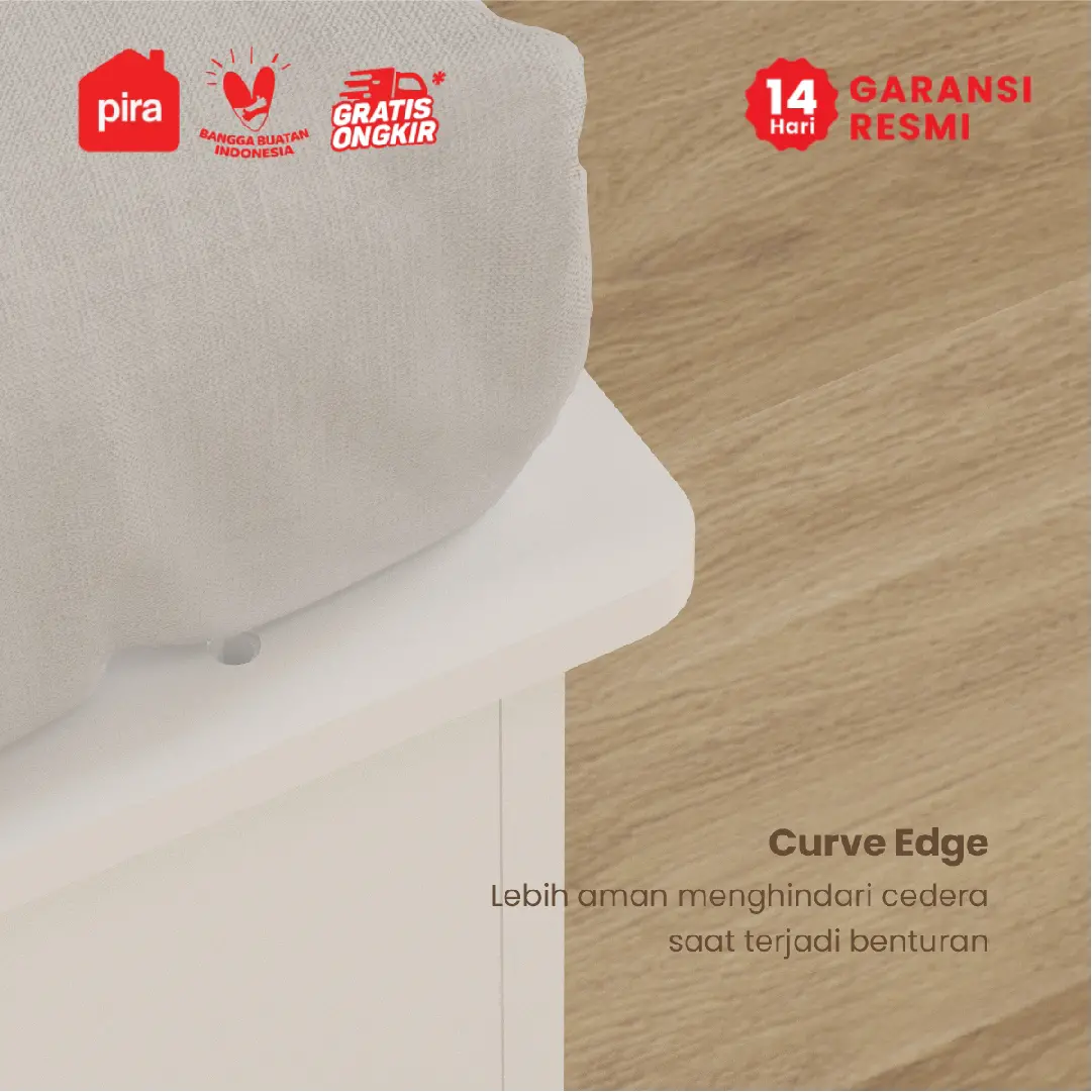 PIRA - MORGAN BD 120 DIPAN / RANJANG / TEMPAT TIDUR DENGAN LACI PENYIMPANAN warna WHITE - PIRA - foto 6