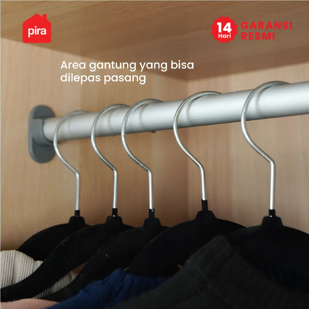 PIRA METROPOLIS OX - ARUNA 1P LEMARI PAKAIAN 1 PINTU / LEMARI BAJU warna PRO OAK - WHITE - PIRA METROPOLIS OX - foto 7