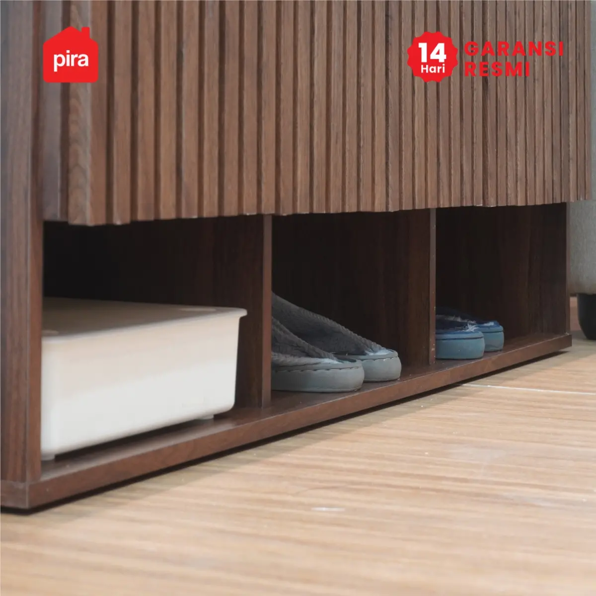 PIRA - GYO SR120 RAK SEPATU / LEMARI SEPATU / RAK SEPATU SUSUN TERTUTUP warna BROWN WALNUT - PIRA - foto 9