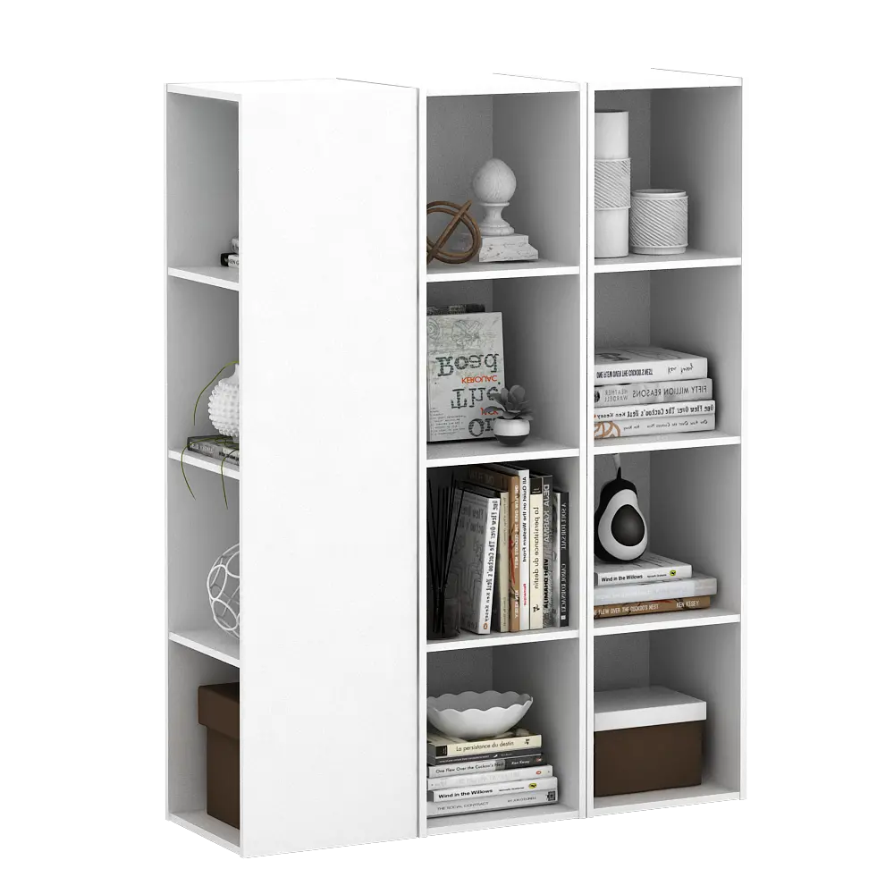 PIRA METROPOLIS -  HAKO SU 4X1 RAK 4 SUSUN / RAK SUSUN SERBAGUNA / RAK BUKU warna WHITE - PIRA METROPOLIS - foto 4