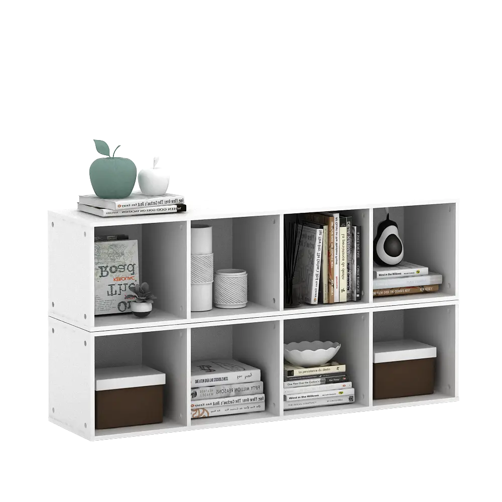 PIRA METROPOLIS -  HAKO SU 4X1 RAK 4 SUSUN / RAK SUSUN SERBAGUNA / RAK BUKU warna WHITE - PIRA METROPOLIS - foto 5