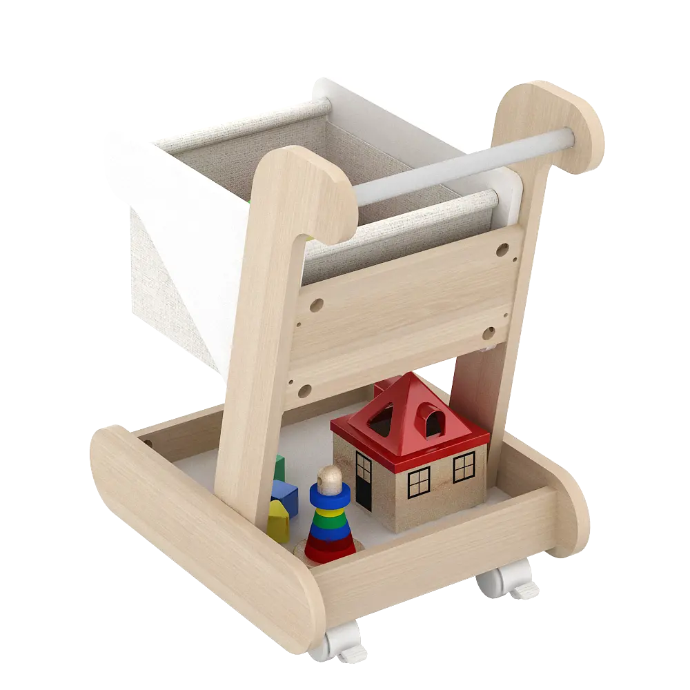 PIRA KIDS - MAGU TROLLEY PP PRETEND PLAY TROLI / KERETA DORONG MAINAN ANAK warna PRO OAK - WHITE SM - PIRA KIDS - foto 5
