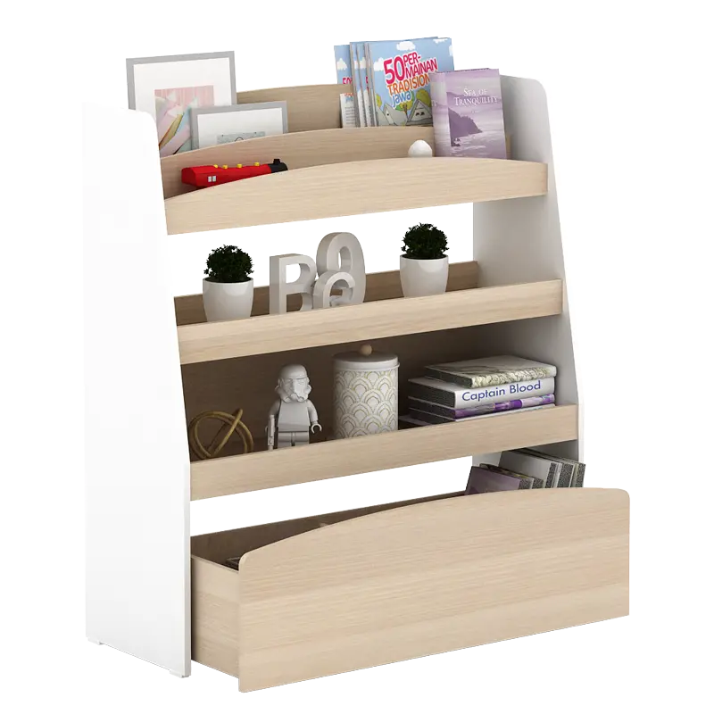 PIRA KIDS - TEDDY BC RAK BUKU ANAK / RAK BUKU MONTESSORI warna PRO OAK - WHITE - PIRA KIDS - foto 6