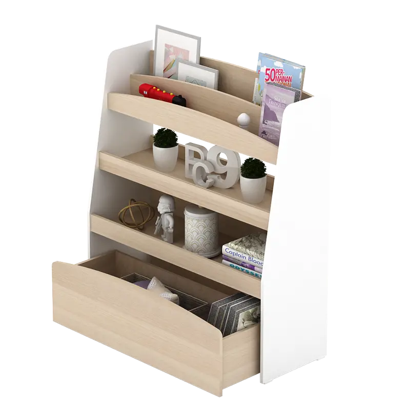 PIRA KIDS - TEDDY BC RAK BUKU ANAK / RAK BUKU MONTESSORI warna PRO OAK - WHITE - PIRA KIDS - foto 8