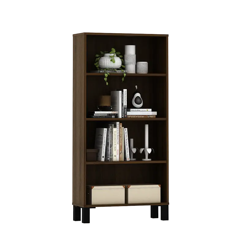 PIRA OX - POLKA BC60 RAK BUKU MINIMALIS SERBAGUNA 4 TINGKAT warna BROWN WALNUT - PIRA OX - foto 4