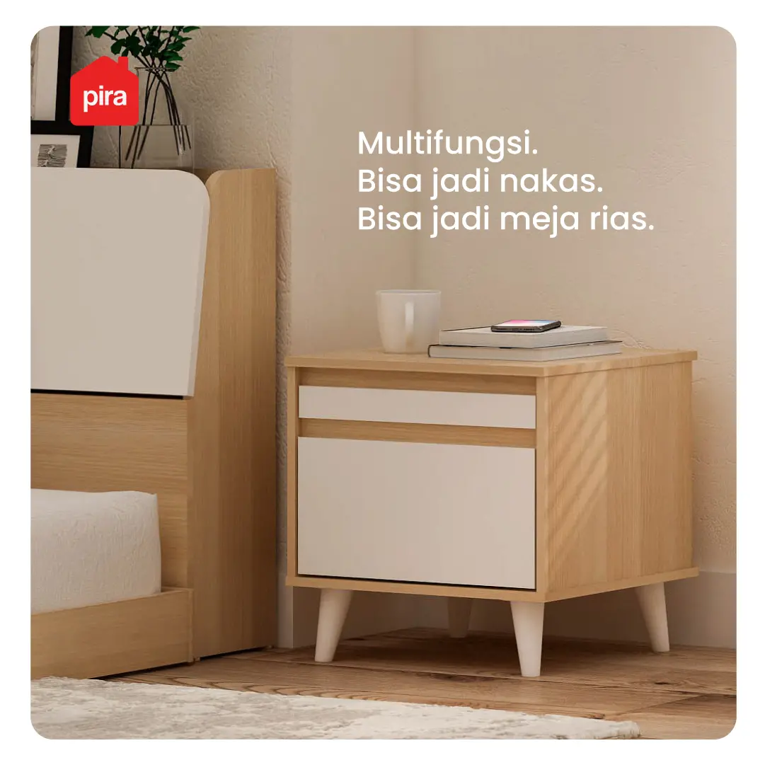 PIRA METROPOLIS OX - FUJI NSDS NAKAS / MEJA RIAS MULTIFUNGSI warna PRO OAK - WHITE - PIRA METROPOLIS OX - foto 4