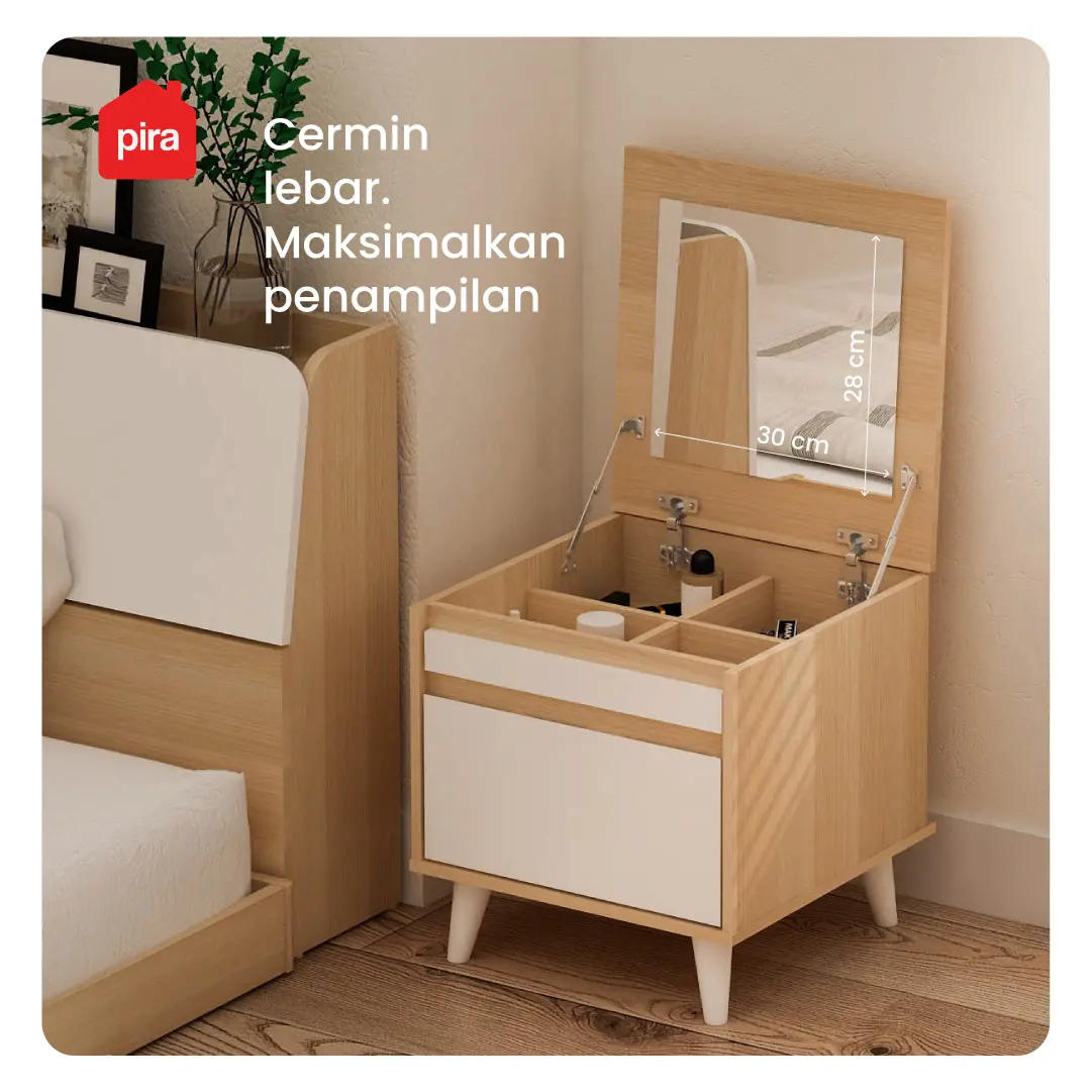 PIRA METROPOLIS OX - FUJI NSDS NAKAS / MEJA RIAS MULTIFUNGSI warna PRO OAK - WHITE - PIRA METROPOLIS OX - foto 5