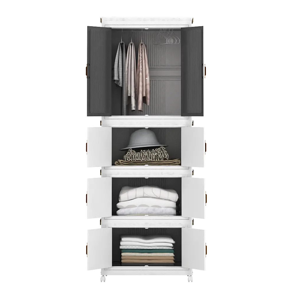 PIRA - SONA PBL150 QC SERIES LEMARI PAKAIAN PLASTIK / LEMARI BAJU / LEMARI PLASTIK / RAK PLASTIK warna WHITE - PIRA - foto 4