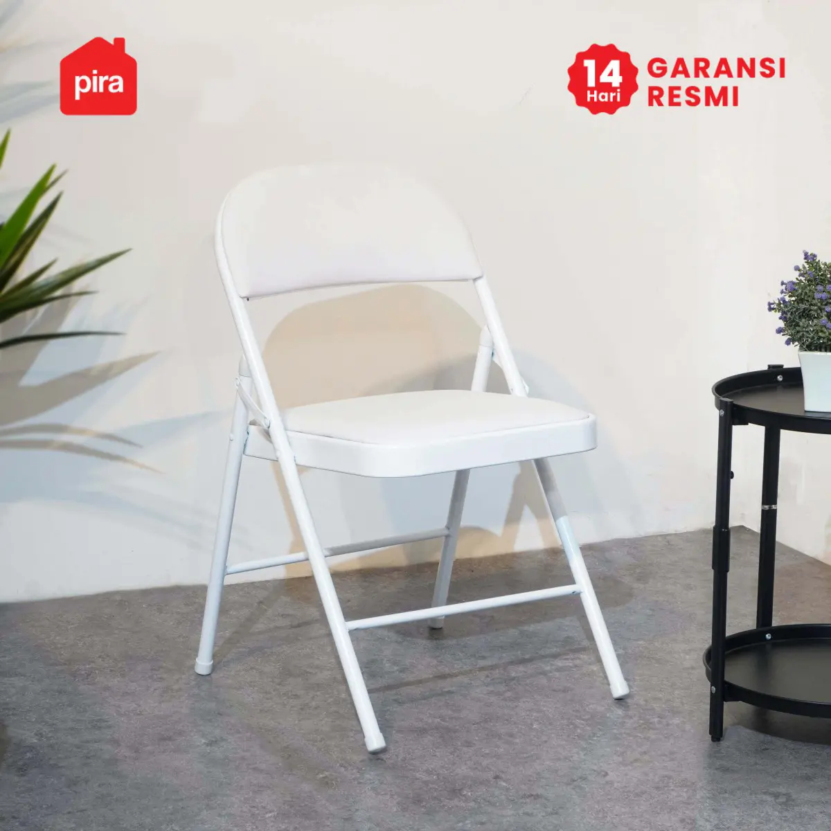 PIRA - SOLO AVA CH45 KURSI LIPAT OUTDOOR / KURSI LIPAT / KURSI CAFE warna WHITE - PIRA - foto 2