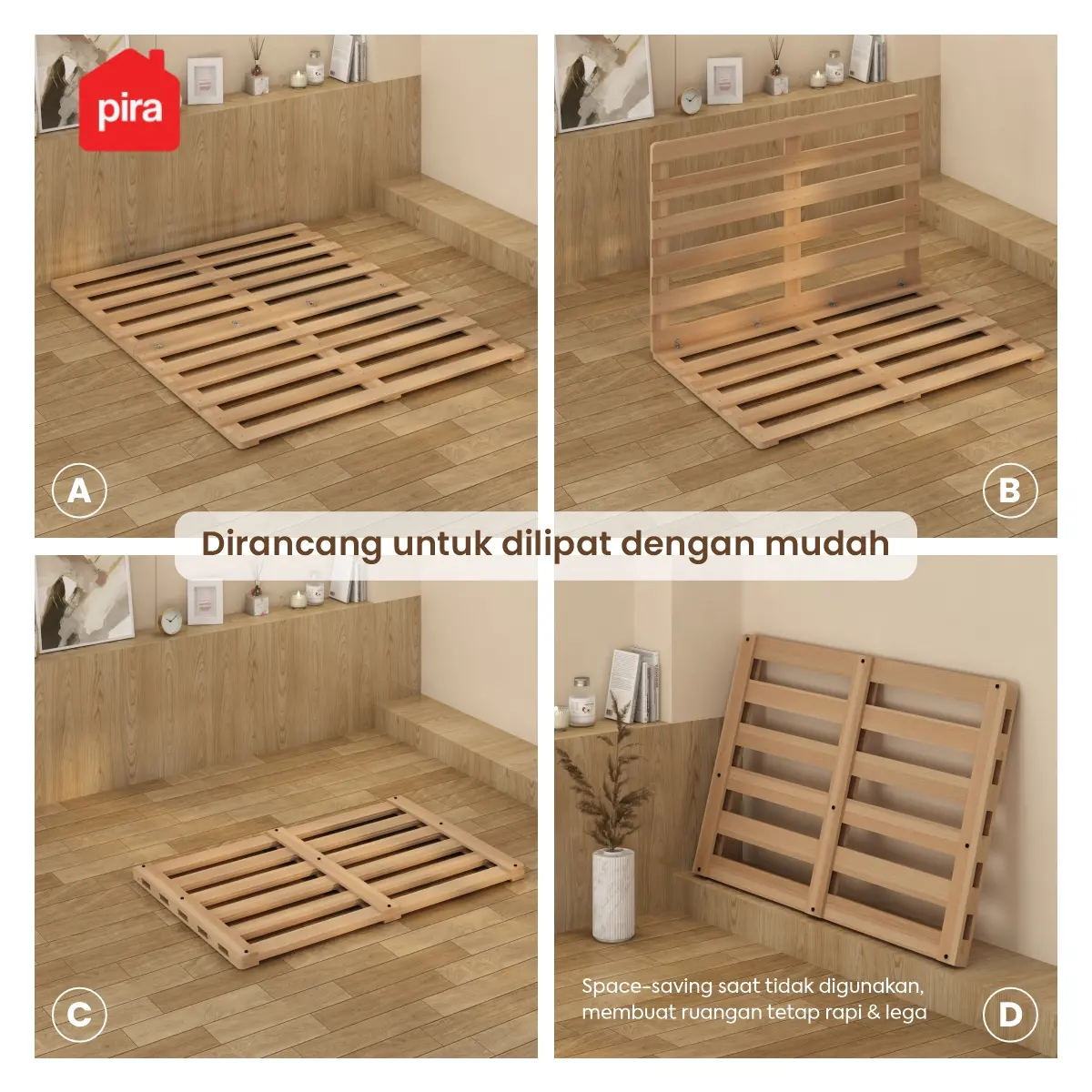PIRA -  ONDA BD160 DIPAN / DIPAN TEMPAT TIDUR / ALAS KASUR / RANJANG warna PRO OAK - PIRA - foto 7