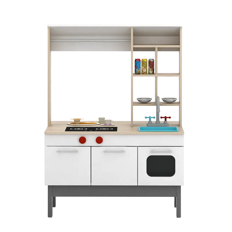 PIRA KIDS - MAGU SHOP PP PRETEND PLAY KANTIN / MARKET BOOTH / GEROBAK WARUNG MAINAN ANAK warna PRO OAK - WHITE SM - PIRA KIDS - foto 8