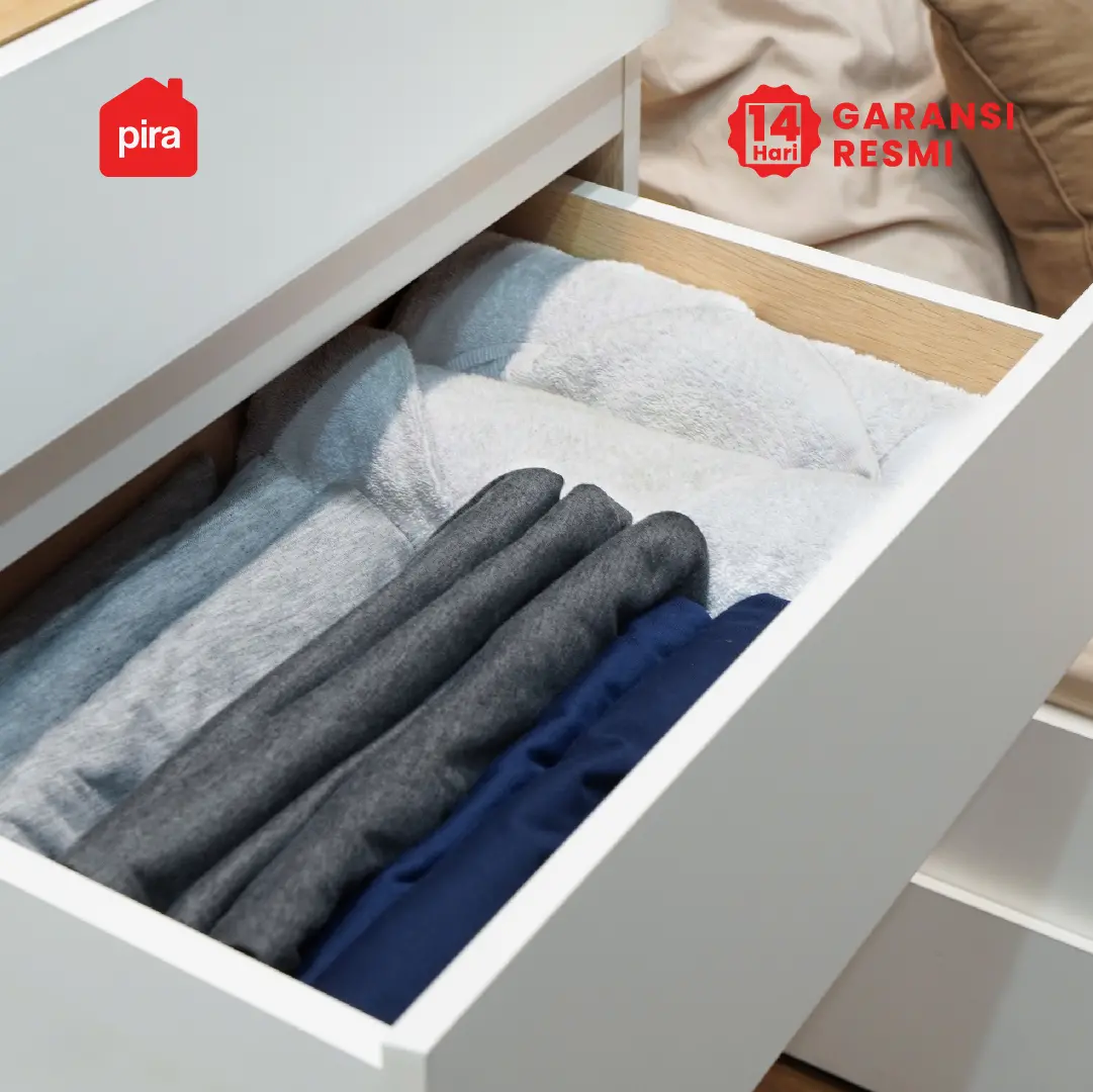 PIRA - LINUS CHS460 LEMARI LACI / LEMARI SUSUN / DRAWER warna WHITE - PRO OAK - PIRA - foto 7