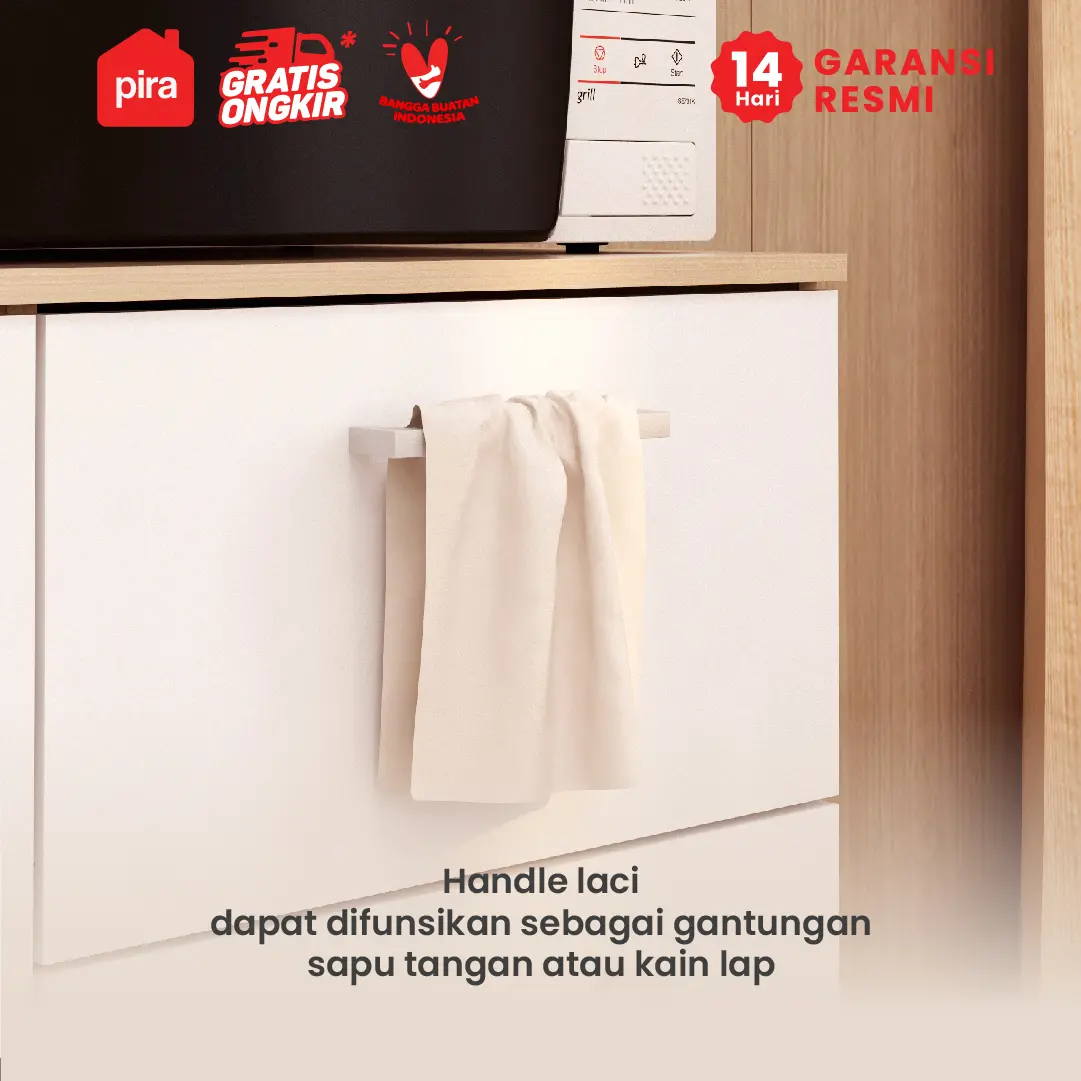 PIRA METROPOLIS OX -  ARUNA SB120 BUFET / RAK DAPUR / KITCHEN SET BAWAH DAPUR / LEMARI DAPUR warna PRO OAK - WHITE - PIRA METROPOLIS OX - foto 6