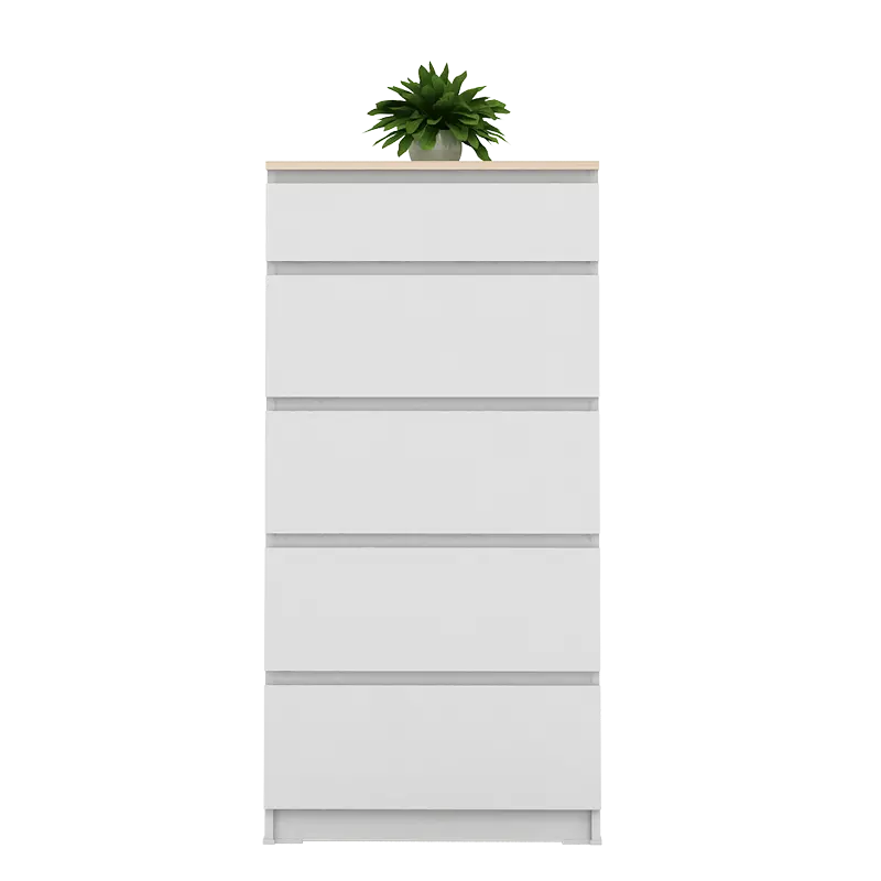 PIRA - LINUS CH5 LEMARI LACI warna WHITE SM - PRO OAK - PIRA - foto 4
