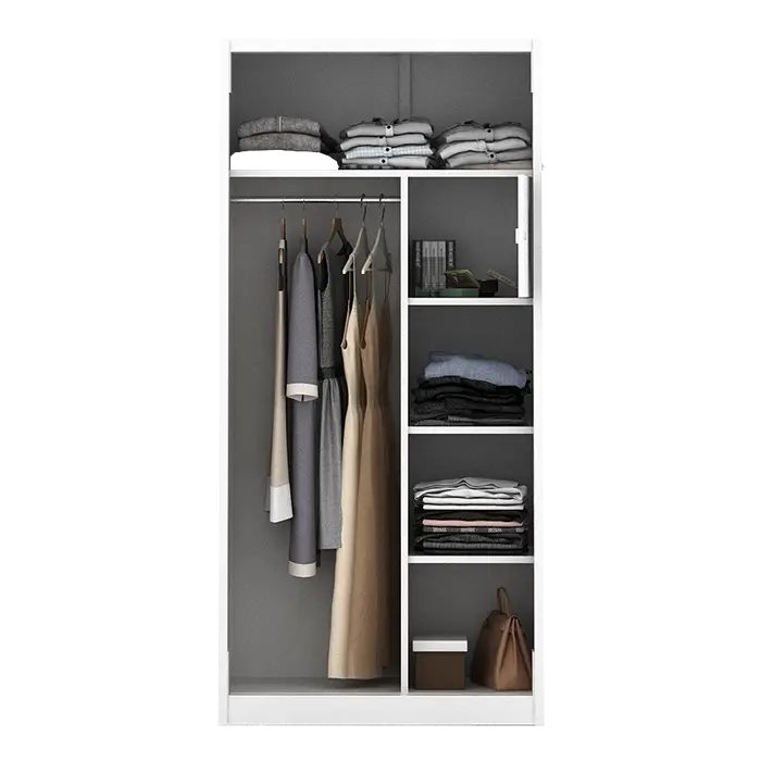 PIRA - CATTA 90 MWDSL LEMARI PAKAIAN BESI SLIDING / PINTU GESER warna LIGHT MARBLE - PIRA - foto 6