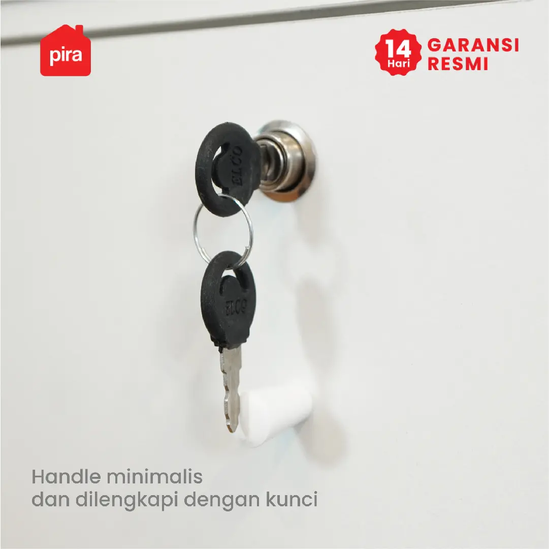 PIRA METROPOLIS -  YONA 5P 2DR LEMARI PAKAIAN 5 PINTU DENGAN 2 LACI warna WHITE - PRO OAK - PIRA METROPOLIS - foto 14