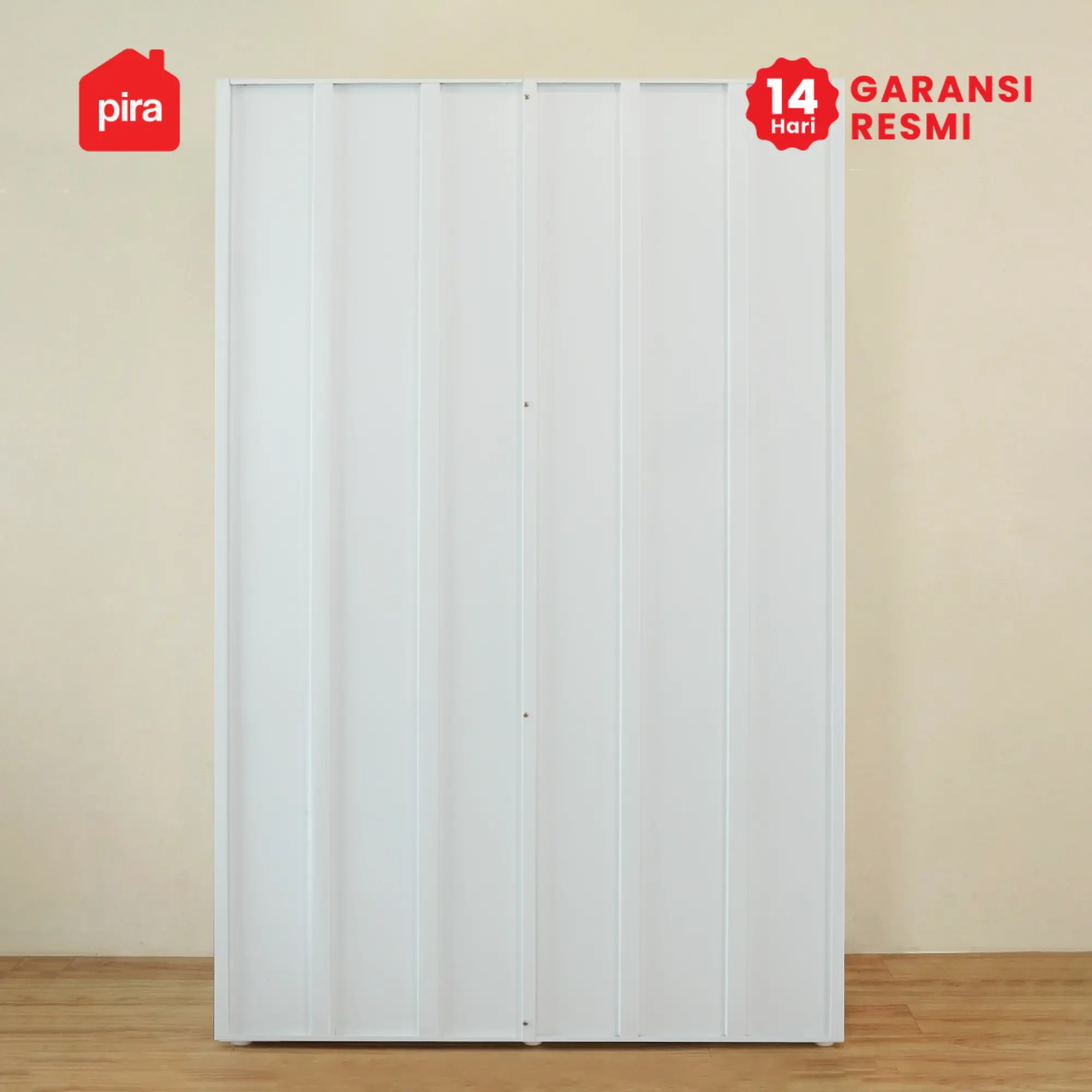 PIRA - SCHON AVA 120 MWDSL LEMARI PAKAIAN BESI SLIDING / PINTU GESER warna WHITE - PIRA - foto 5