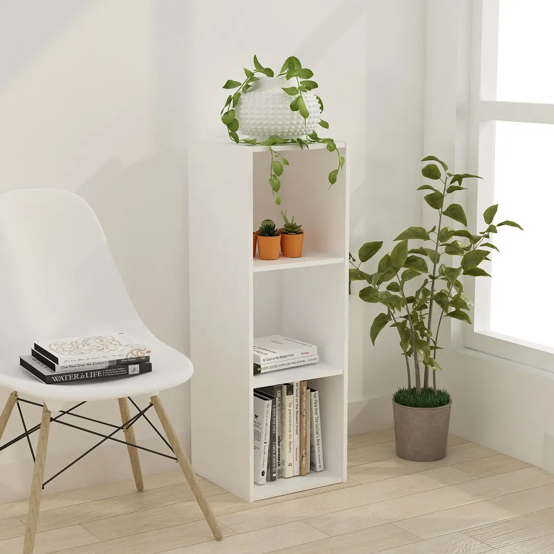 PIRA METROPOLIS - HAKO SU 3X1 RAK 3 SUSUN / RAK SUSUN SERBAGUNA / RAK BUKU warna WHITE - PIRA METROPOLIS - foto 8