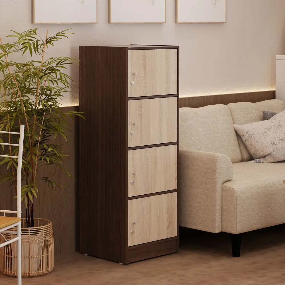PIRA METROPOLIS - ALBA RSG 4 TS RAK SERBAGUNA / LEMARI SUSUN warna AMERICAN WALNUT - SONOMA OAK - METROPOLIS - foto 2