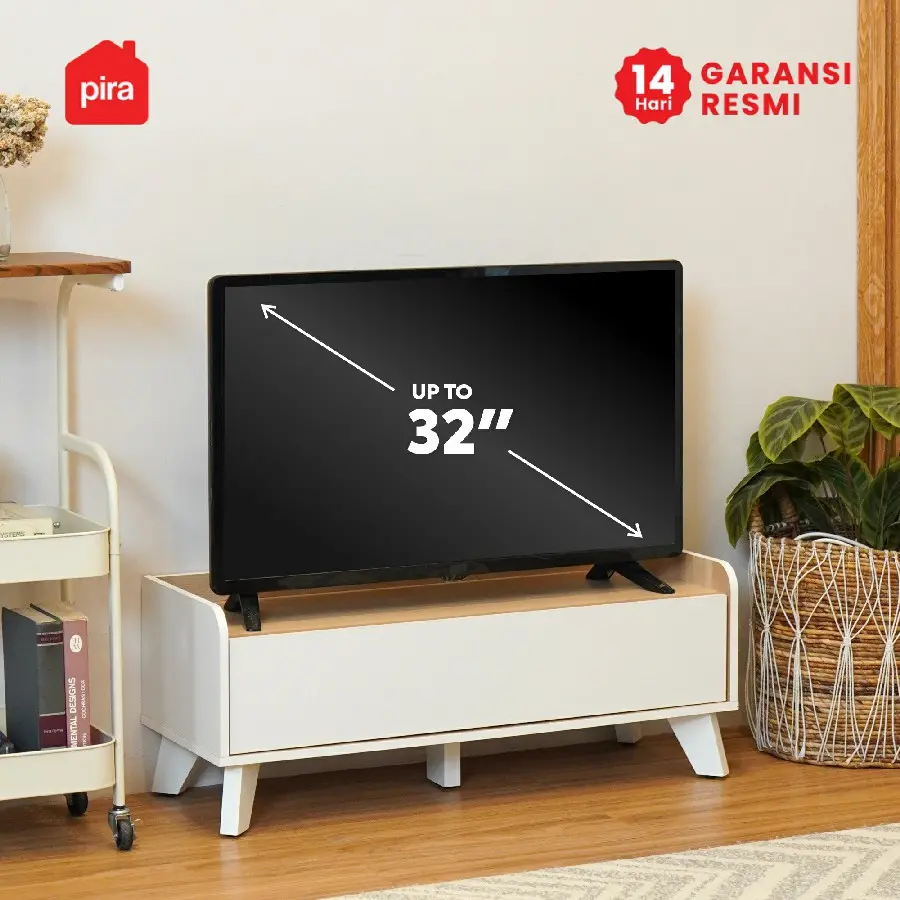 PIRA METROPOLIS OX -  SOJA TV81 S MEJA TV / RAK TV warna WHITE - PRO OAK - PIRA METROPOLIS OX - foto 2