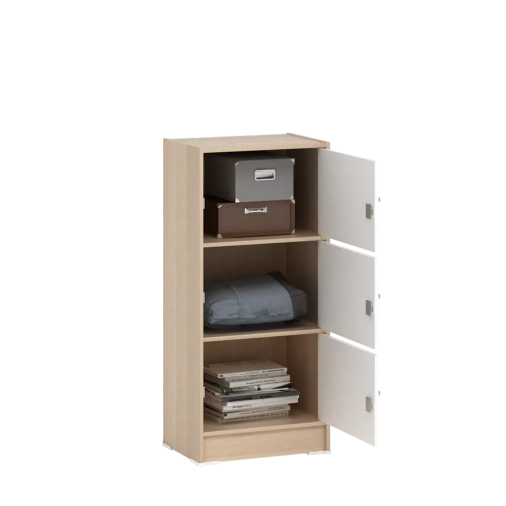 PIRA METROPOLIS OX - ARUNA RSG 3 RAK SERBAGUNA / RAK SUSUN 3 PINTU warna PRO OAK - WHITE - PIRA METROPOLIS OX - foto 4