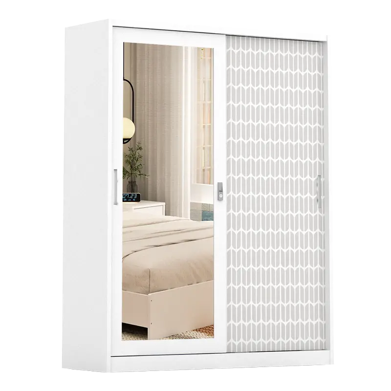 PIRA - KELSEY 150A MWDSL LEMARI PAKAIAN BESI SLIDING / PINTU GESER warna WHITE - PIRA - foto 1