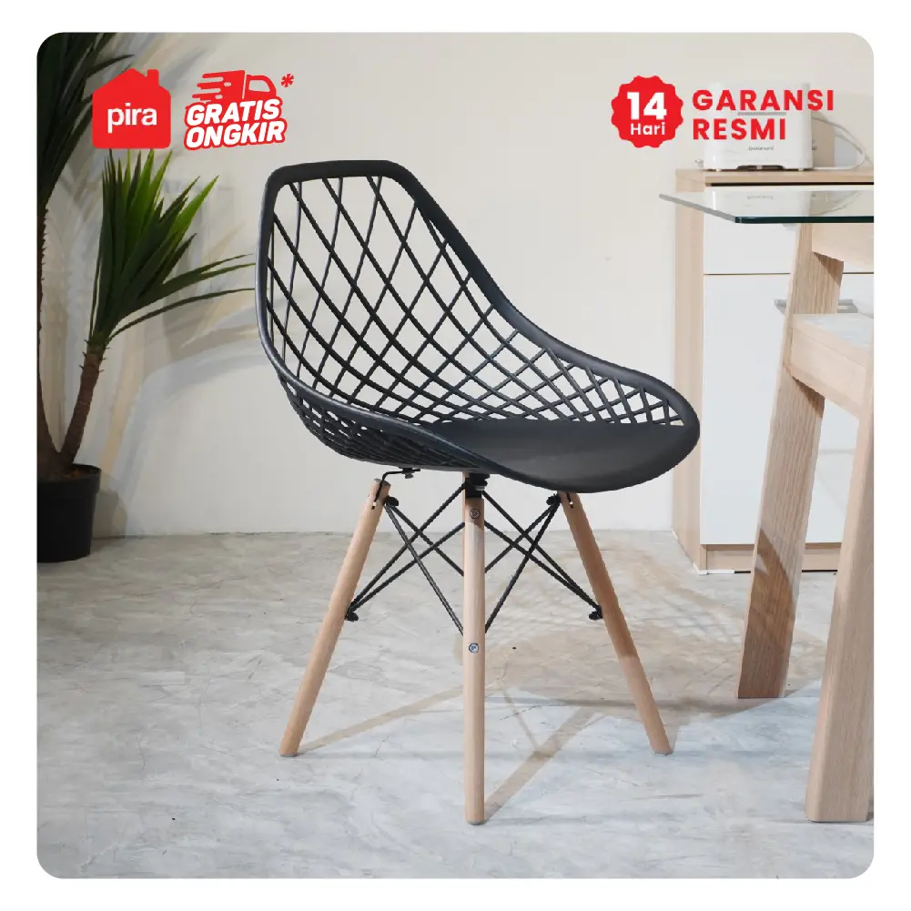 PIRA - ESME DC KURSI TERAS / KURSI CAFE / KURSI MAKAN / KURSI PLASTIK warna BLACK - PIRA - foto 4
