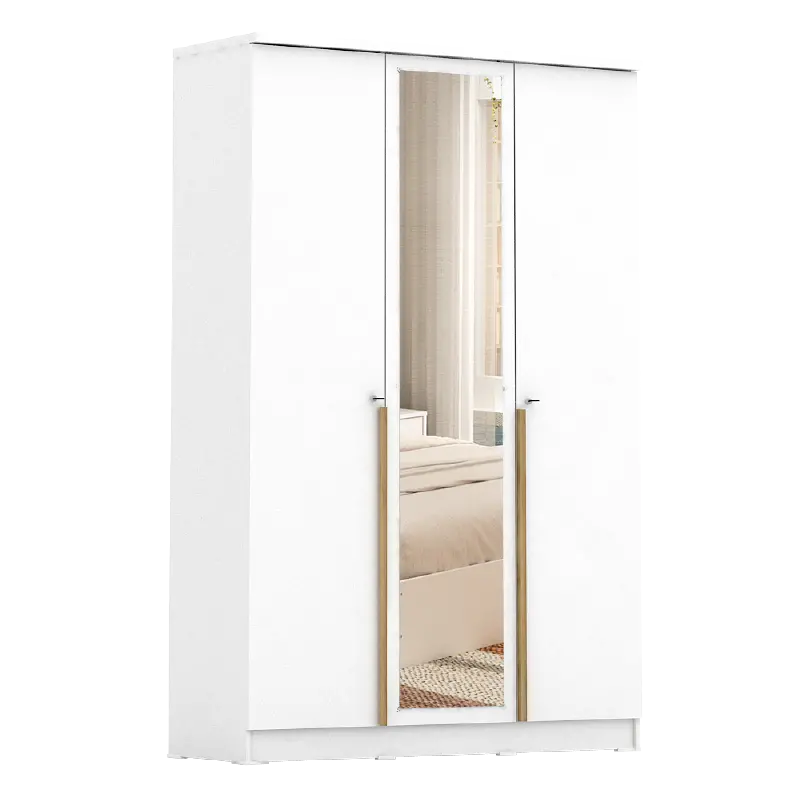 PIRA METROPOLIS -  YONA AVA 3PS LEMARI PAKAIAN 3 PINTU DENGAN LEBIH BANYAK RAK warna WHITE - YELLOW OAK - PIRA METROPOLIS - foto 2